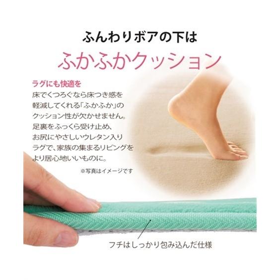 ニッセン ラグ はっ水 カラー ボアラグ ドット柄 カーペット 約 ニッセン ラグ はっ水 カラー ボアラグ ドット柄 カーペット 約