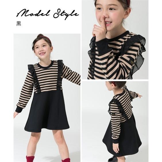 ワンピース キッズ あったか裏ベロアドッキング 女の子 子供服 ジュニア服 チュニック 身長100 110 1 130cm ニッセン ニッセン Paypayモール店 通販 Paypayモール