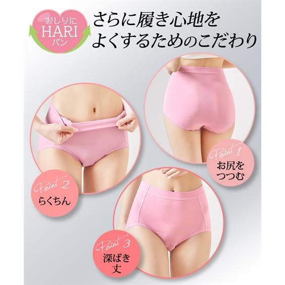 ショーツ スタンダード 大きいサイズ レディース おしりにハリパン ストレッチ お腹らくちん深ばき 2枚組 8L/10L ニッセン nissen | ニッセン | 16