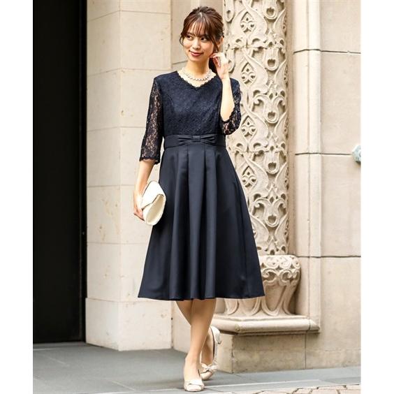 ドレス パーティー 大きいサイズ レディース ウエスト切替 スタイリッシュ レース ワンピース 結婚式 二次会 お呼ばれ セミ フォーマル ニッセン Nissen Zzy4319e4158 ニッセン Yahoo 店 通販 Yahoo ショッピング