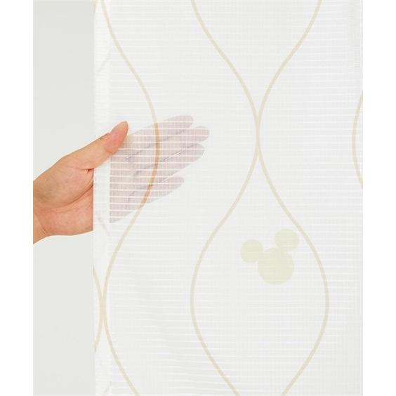 【サイズ:丈135 cm x 幅100 cm (2枚組)】Disney(ディズニ ニッセン（nissen） カーテン レース セット ディズニー 遮光 4枚
