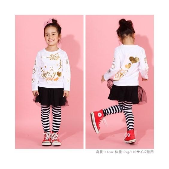 Tシャツ カットソー キッズ Babydoll 親子ペア サンリオ 箔キャラクターロンt 3423k トップス 身長80 140cm ニッセン Nissen ニッセン Paypayモール店 通販 Paypayモール