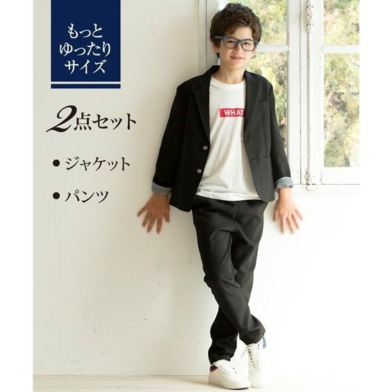 スーツ フォーマル キッズ 卒園式 卒業式 もっとゆったりサイズ ジャケット ロング パンツ 男の子 子供服 ジュニア服 身長140 150 160cm ニッセン Nissen ニッセン Paypayモール店 通販 Paypayモール