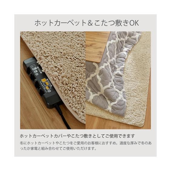 ニッセン（nissen） ラグ 洗える 防ダニ 抗菌防臭 シャギーラグ
