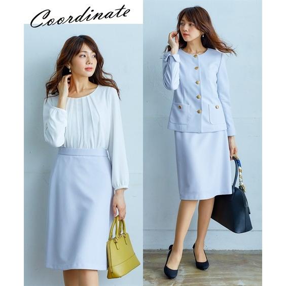 ニッセン（nissen） スーツ レディース SOBODY ツイード調 ジャージ 金