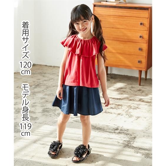 キュロット スカート キッズ ギャザー パンツイン 女の子 子供服 ジュニア服 ボトムス 身長100/110/120/130cm ニッセン nissen｜nissenzai｜23