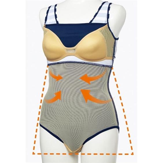 ニッセン（nissen） 水着 レディース ボディ補整 ワンピース S/M