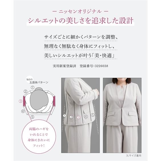 ニッセン（nissen） スーツ パンツ 大きいサイズ レディース ドビー
