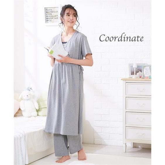 犬印本舗 パジャマ マタニティ ママ 産前 産後 お気に入 授乳服 カットソー カシュクール 半袖 3l ニッセン Ll Nissen