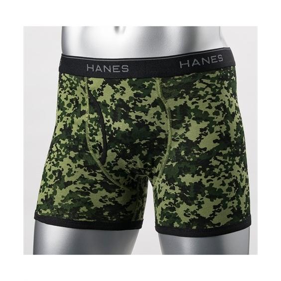 Hanes（ヘインズ） ボクサーパンツ メンズ 抗菌防臭加工 フライス 前