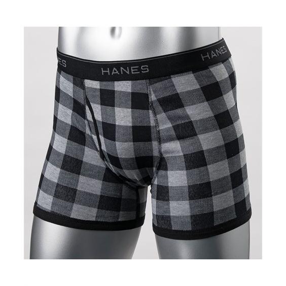 Hanes（ヘインズ） ボクサーパンツ メンズ 抗菌防臭加工 フライス 前