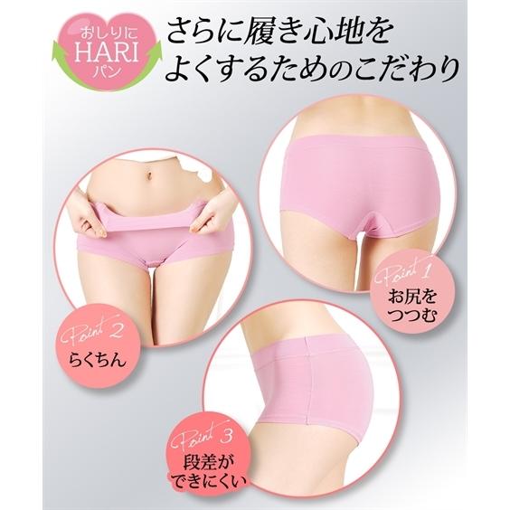 ショーツ スタンダード レディース おしりにハリパン ストレッチ お腹脚口らくちん レギュラーボクサー 2枚組 S/M/L/LL/3L ニッセン nissen | ニッセン | 20