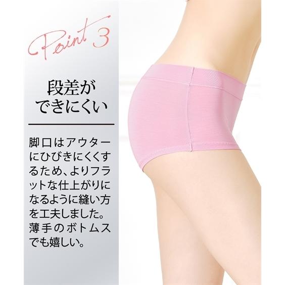 ショーツ スタンダード レディース おしりにハリパン ストレッチ お腹脚口らくちん レギュラーボクサー 2枚組 S/M/L/LL/3L ニッセン nissen | ニッセン | 23