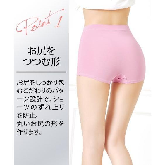 ショーツ スタンダード レディース おしりにハリパン ストレッチ お腹脚口 らくちん 深ばきボクサー 2枚組 足口改良タイプ S/M/L/LL/3L ニッセン nissen | ニッセン | 22