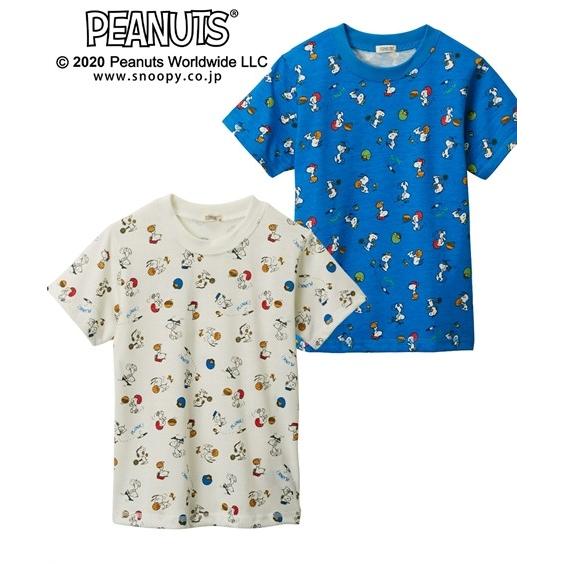 スヌーピー Tシャツ カットソー スポーツ 総柄 半袖 男の子 女の子 ベビー服 子供服 身長80 130cm ニッセン Nissen ニッセン Paypayモール店 通販 Paypayモール