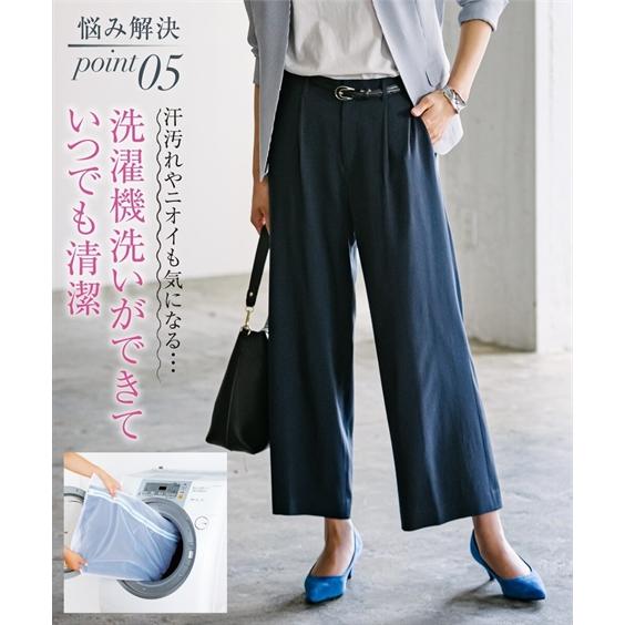スーツ レディース 吸汗速乾 ストレッチ コードレーン セミワイド パンツ 上下別売り 夏 S/M/L/LL/3L ニッセン nissen_7