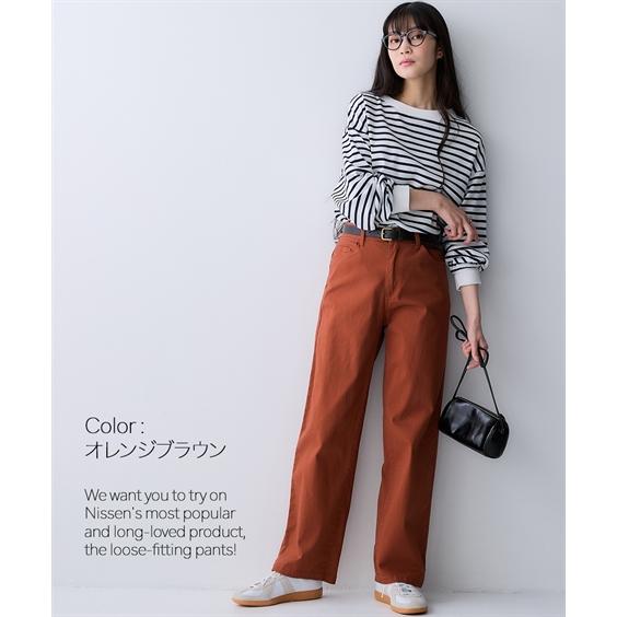 ニッセン（nissen） パンツ ワイド ガウチョ レディース ゆるフィット