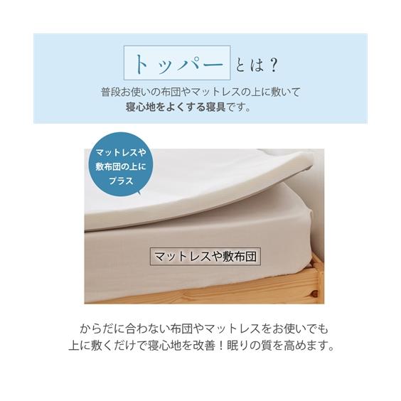 ニッセン（nissen） マットレス トッパー 高反発 洗える 吸汗速乾