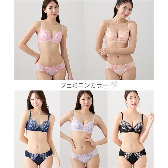 ニッセン（nissen） ブラジャー ショーツ セット レディース 小花柄