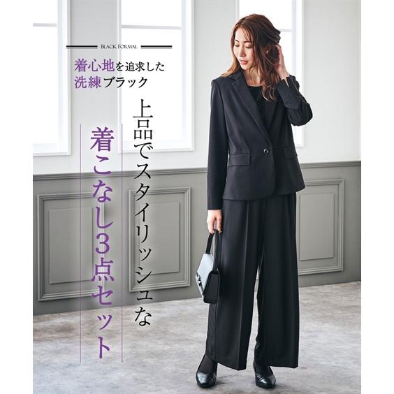 売れ筋 喪服 ワンピース レディース 着心地楽々 ジャージー 洗える レース ブラウス付 パンツスーツ 3点セット 礼服 Ll 3l ニッセン Nissen 最適な価格 Www Muslimaidusa Org