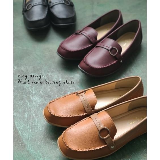 靴 大きいサイズ レディース リング デザイン ドライビング シューズ 4eワイズ 23 0 23 5 24 0 24 5 25 0 25 5 26 0 26 5cm ニッセン Nissen ニッセン Paypayモール店 通販 Paypayモール