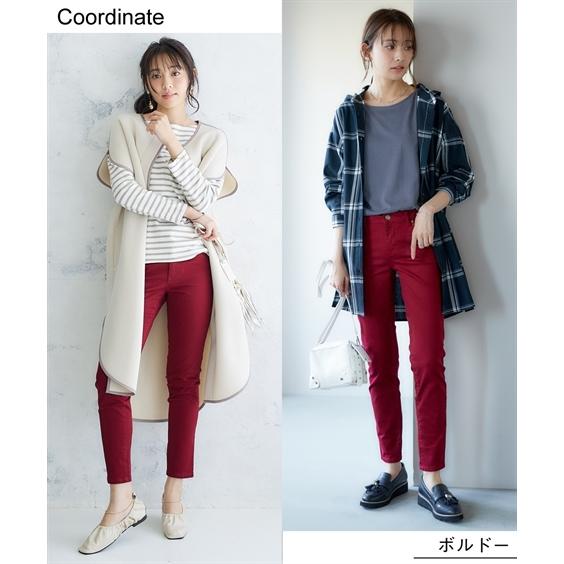 ニッセン パンツ スキニー スリム レディース すごく伸びる 綿混 ニッセン パンツ スキニー スリム レディース すごく伸びる 綿混