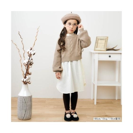 ワンピース キッズ 女の子 Apres Les Cours アプレレクール ショート丈 ニット セット 冬 身長80 140cm ニッセン Nissen ニッセン Paypayモール店 通販 Paypayモール