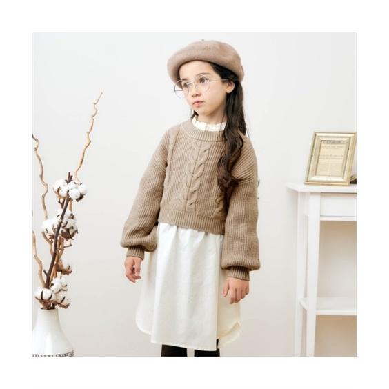 ワンピース キッズ 女の子 Apres Les Cours アプレレクール ショート丈 ニット セット 冬 身長80 140cm ニッセン Nissen ニッセン Paypayモール店 通販 Paypayモール