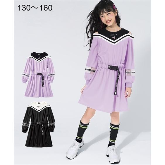 ワンピース キッズ 女の子 重ね着風 オフショル 子供服 ジュニア服 身長140 150 160cm ニッセン Nissen ニッセン Paypayモール店 通販 Paypayモール