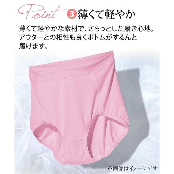 ショーツ サニタリー 大きいサイズ レディース おしりにハリパン ストレッチ お腹らくちん 深ばき サニタリー 2枚組 羽付ナプキン対応 4L/5L/6L ニッセン nissen | ニッセン | 15