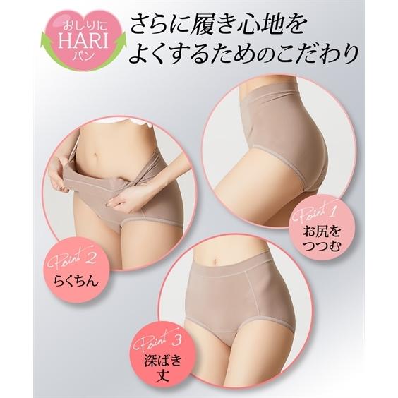 ショーツ サニタリー 大きいサイズ レディース おしりにハリパン ストレッチ お腹らくちん 深ばき サニタリー 2枚組 羽付ナプキン対応 4L/5L/6L ニッセン nissen | ニッセン | 19