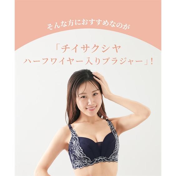 ブラジャー ワイヤー入り 大きいサイズ レディース グラマーサイズ ハーフワイヤー 楽に胸を小さく見せる C85〜D100 ニッセン nissen｜nissenzai｜06