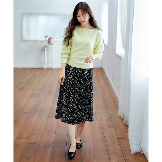 ニッセン（nissen） スカート ひざ丈 レディース カットソー 裏地付 イ