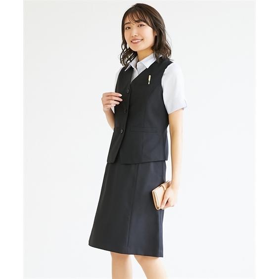 事務服 ブラウス レディース 制服 パウダーサテン レギュラー 半袖 シャツ 消臭 抗菌タグ付き S/M/L ニッセン nissen｜nissenzai｜17