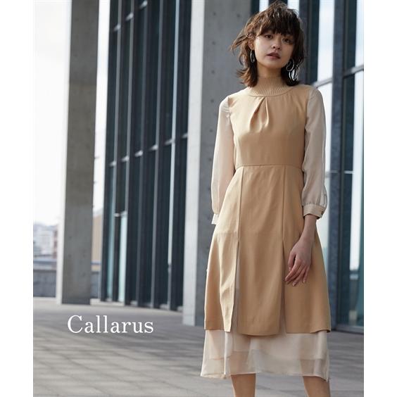ドレス ワンピース レディース Callarus Sheer Layered Onepiece Dress Ll ニッセン Nissen Zzy4321a3979 ニッセン Yahoo 店 通販 Yahoo ショッピング