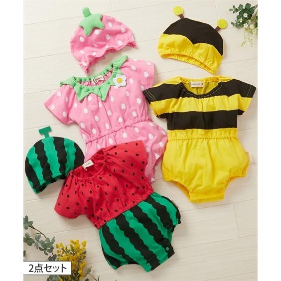 ロンパース 帽子付き 変身 2点セット ベビー服 子供服 男の子 女の子 身長70 80cm ニッセン Nissen
