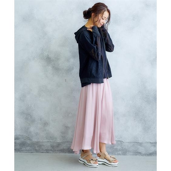 ニッセン（nissen） パーカー レディース Hana服 指穴付 レース M/L/LL