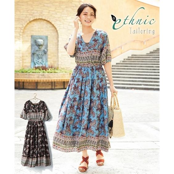 ワンピース ロング マキシ 大きいサイズ レディース エスニック L 10l ニッセン Nissen ニッセン Paypayモール店 通販 Paypayモール