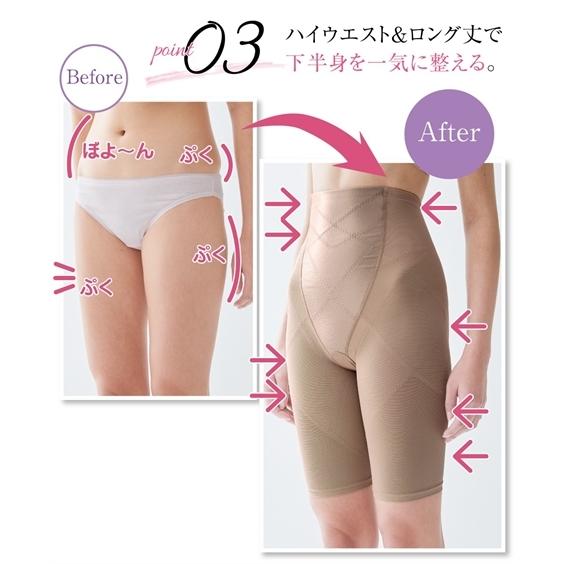 ロングハイウエストガードル ニッセン（nissen） ガードル レディース ファスナー式 お腹 下腹