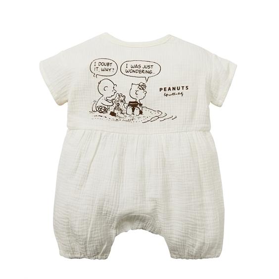 ロンパース ベビー スヌーピー ダブルガーゼ 半袖 切替え ベビー服 子供服 男の子 女の子 身長70 80cm ニッセン Nissen ニッセン Paypayモール店 通販 Paypayモール