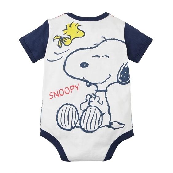 ロンパース ベビー スヌーピー 前後 プリント 半袖 ベビー服 子供服 男の子 女の子 身長70 80 90cm ニッセン Nissen ニッセン Paypayモール店 通販 Paypayモール