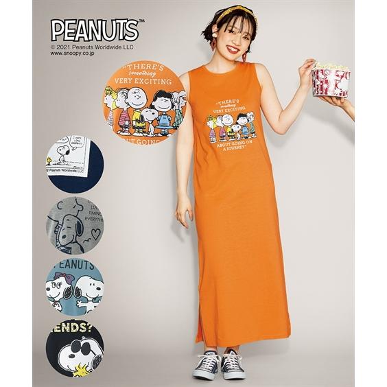 SNOOPY ワンピース ロング マキシ 大きいサイズ レディース SNOOPY ワンピース ロング マキシ 大きいサイズ レディース