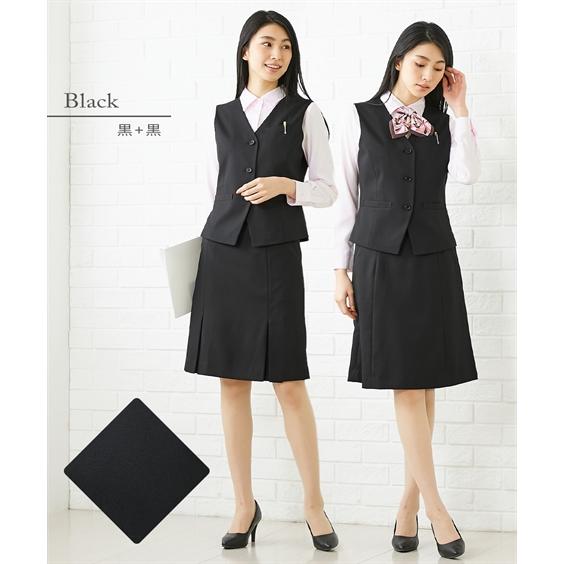 事務服　ベスト×2、スカート×2 セット ニッセン（nissen） 事務服 ベスト スカート スーツ レディース セット