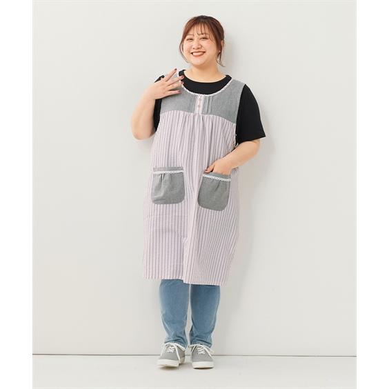 ニッセン（nissen） エプロン 大きいサイズ レディース 肌ざわり