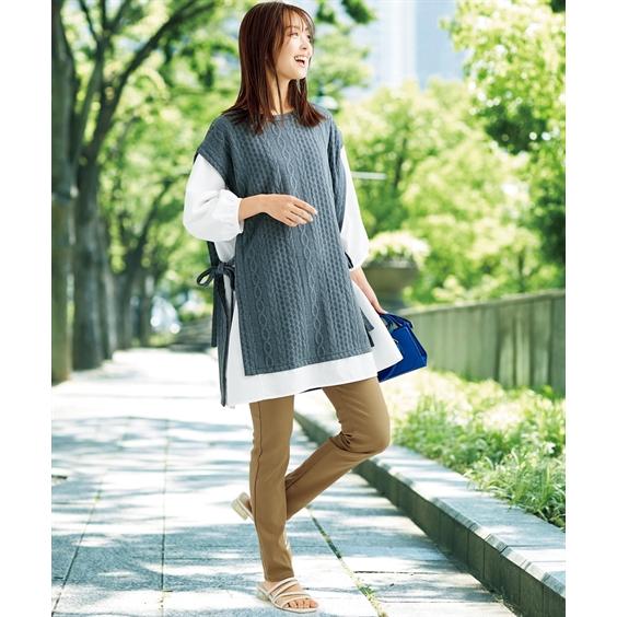 ニッセン チュニック 大きいサイズ レディース 重ね着風 ニッセン チュニック 大きいサイズ レディース 重ね着風