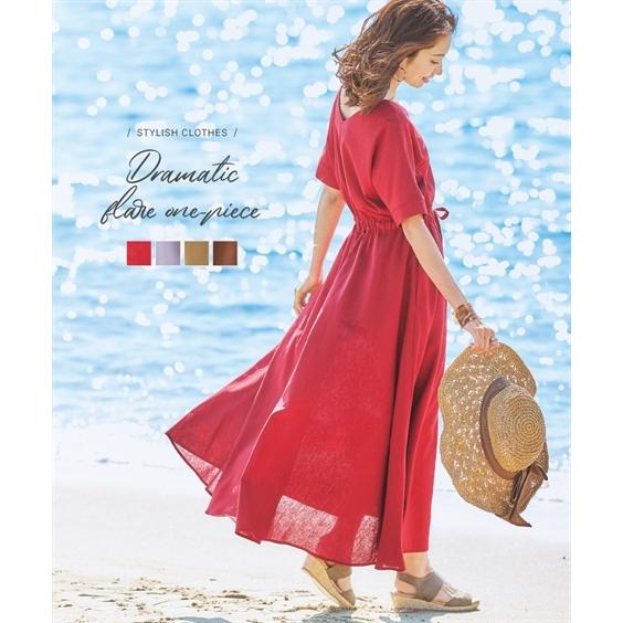 ワンピース ロング マキシ レディース ドラマティック フレア S 10l ニッセン Nissen ニッセン Paypayモール店 通販 Paypayモール