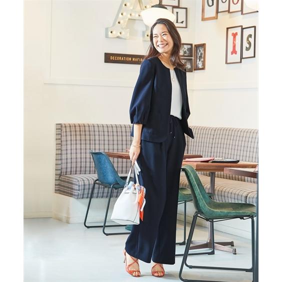 ニッセン（nissen） スーツ パンツ レディース うすカル ストレッチ