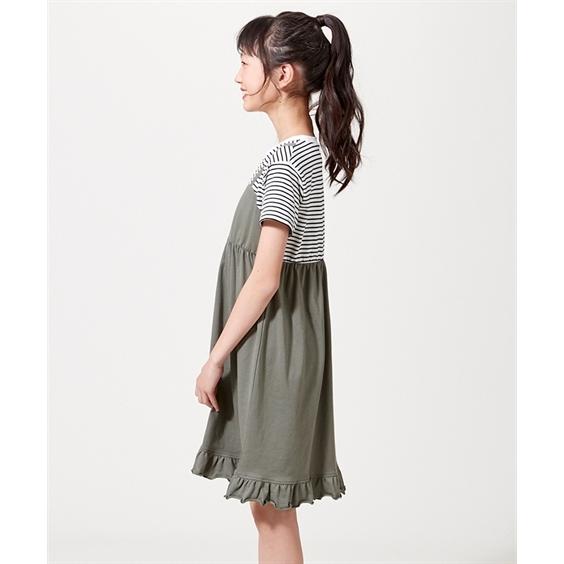 付与 ワンピース キッズ 女の子 重ね着風 子供服 ジュニア服 身長100 110 1 130cm ニッセン Nissen 爆売り