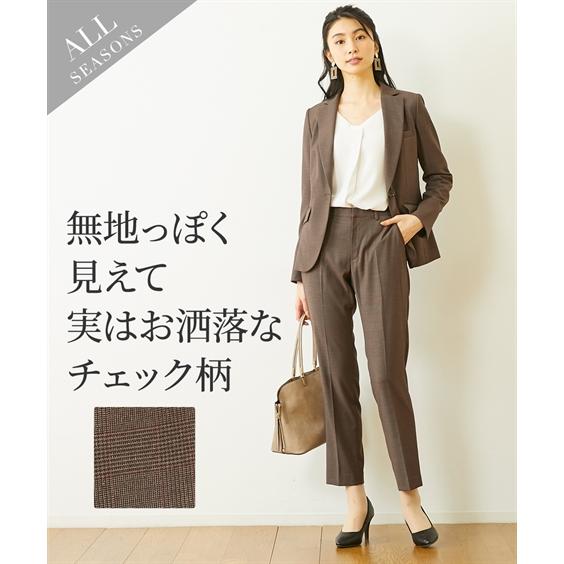 憧れのスーツ パンツ レディース テーラード ジャケット テーパード チェック柄 ストレッチ素材 7 9 11 13 ニッセン Nissen ビジネススーツ レディースファッション ファッション 13 410 Transparencia Novabelem Mg Gov Br