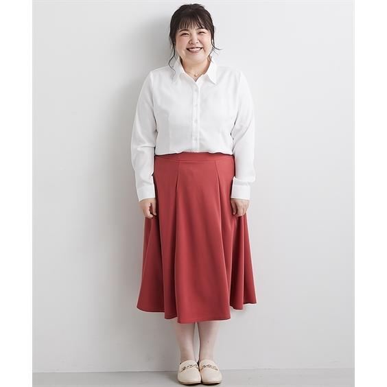 事務服 ブラウス レディース パウダーサテン スキッパー シャツ 抗菌防臭加工 S/M/L ニッセン nissen｜nissenzai｜22